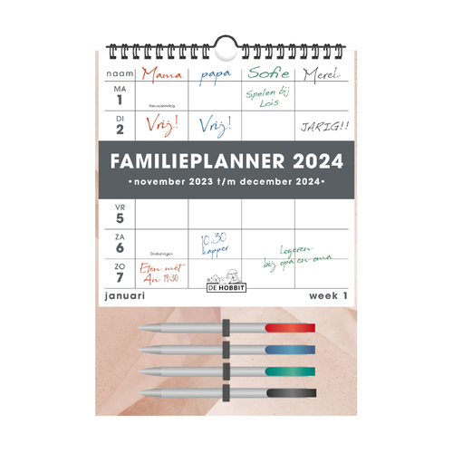 Familieplanner Markers D Spiraalgebonden Bruna