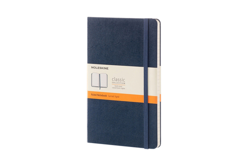 Notitieboek Moleskine Large 210X130MM Lijn Hard Cover Sapphire Blue