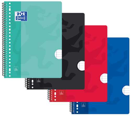 Collegeblok Oxford School A4+ Lijn 23-Gaats 160 Pagina's 80GR Assorti