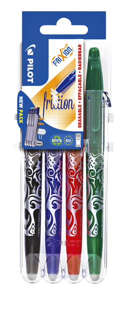 Rollerpen Pilot Frixion Medium Basis Assorti Set2Go À 4 Stuks | Kantoorartikel | 1000146