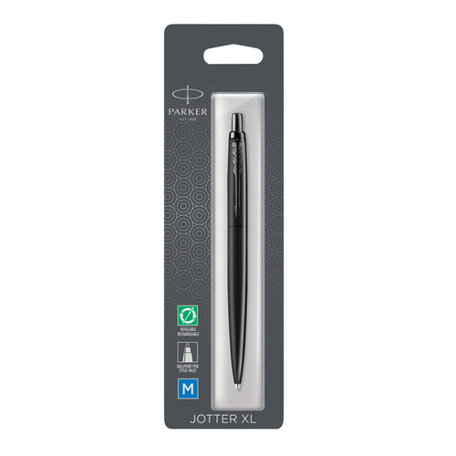Balpen Parker Jotter XL Monochrome Black Medium Blister À 1 Stuk