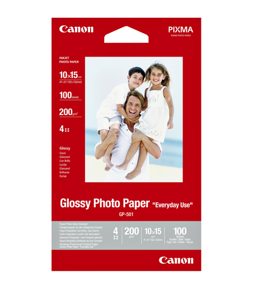 Inkjetpapier Canon GP-501 10X15CM 200GR Glans 100Vel