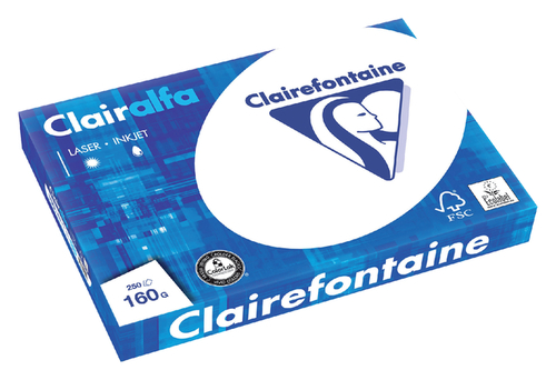baai Voorlopige negeren Kopieerpapier Clairefontaine Clairalfa A3 160GR Wit 250Vel | Kantoorartikel  | 130100 | Bruna