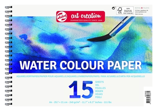Aquarelverfpapier Talens Art Creation A4 15 Vel 240GR