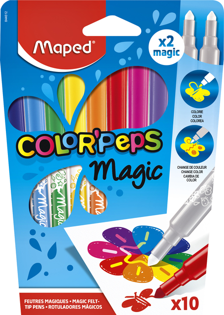 Viltstift Maped Color'peps Magic Set Á 10 Kleuren
