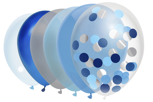 Ballonnen Mix Sky Blue 10 Stuks