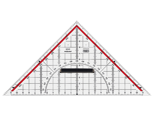 Geodriehoek M&R 300MM Plexiglas Transparant