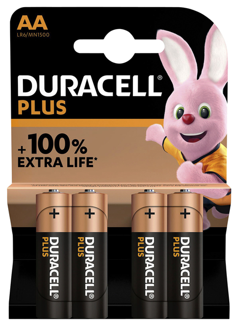 Batterij Duracell Plus 4Xaa