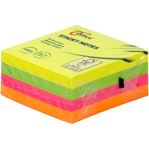 Memo Zelfklevend Office 76X76 Neon 400Vel