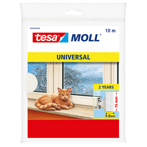 Tochtstrip Tesamoll® Universal Schuimprofiel Zelfklevend 10MX15MM Wit