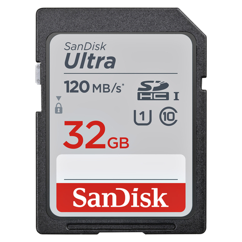 Geheugenkaart Sandisk SDHC Ultra 32GB (Class 10/Uhs-I/120MB/S)
