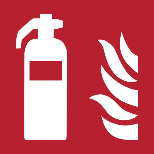Pictogram Bordje Djois Brandblusser 200X200MM Rood