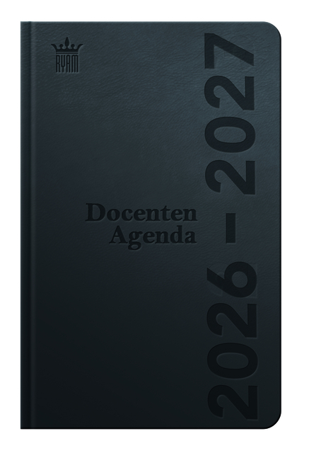 Schoolagenda 2025-2026 Ryam Docent Deluxe 7Dagen/2Pagina's Zwart
