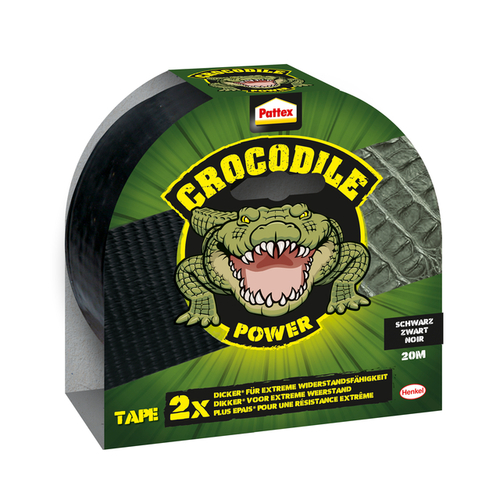 Plakband Pattex Crocodile Power Tape 50MMX20M Zwart