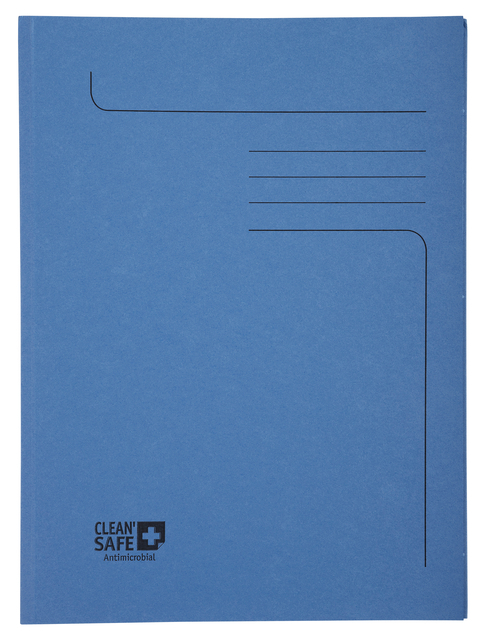 Dossiermap Exacompta Clean'safe 2Kleppen Blauw 5 Stuks