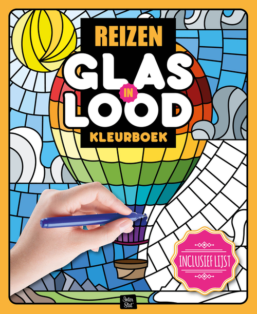 Kleurboek Interstat Volwassenen Glas In Lood Thema Reizen