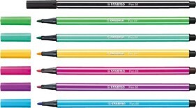 Viltstift Stabilo Pen 68/25 Arty Roletui Medium Assorti Set À 25 Stuks