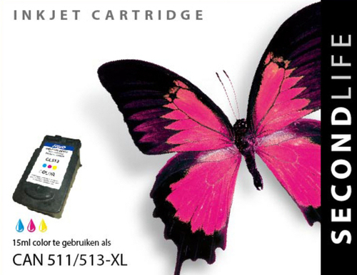 Cartridge Secondlife Canon CL 511-513 Kleur