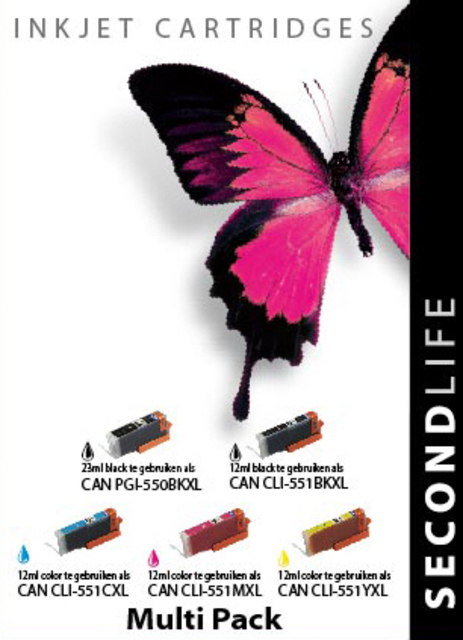 Cartridge Secondlife Canon 550 ZW + 551 Multipack