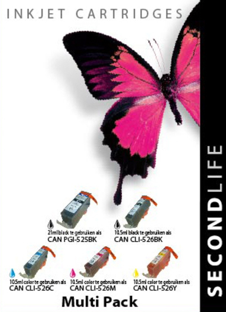 Cartridge Secondlife Canon 525 ZW + 526 Multipack