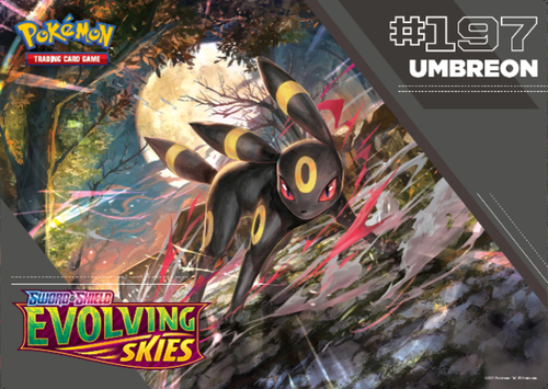 Pokémon TCG Sword & Shield Evolving Skies Numbered Poster