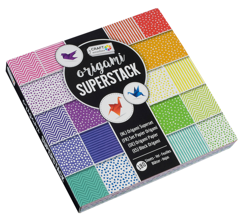 Origami Superpack 15X15CM, 70 GSM, 180 Sheet