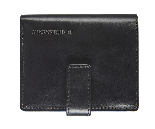 Kaarthouder Maverick All Black Compact Rfid Leer Zwart