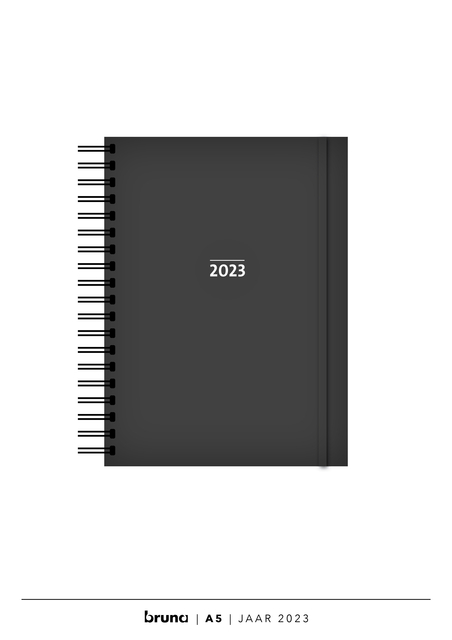 Agenda 2023 A5 Basis Spiraal Zwart