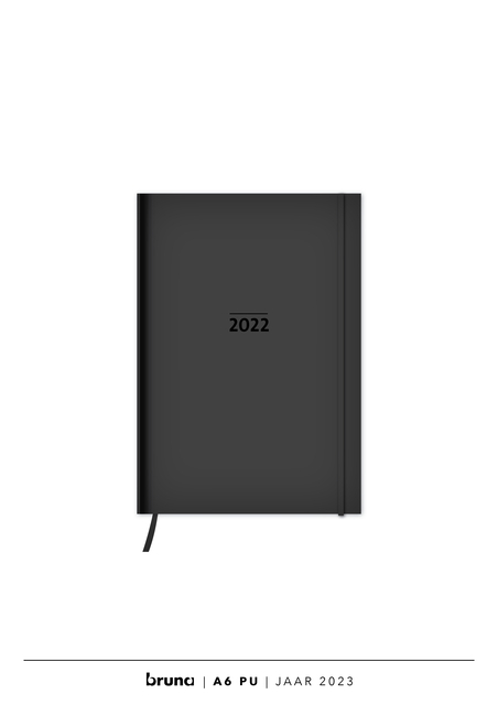 Agenda 2023 A6 Basis Plus Geb. Zwart 'Leather'