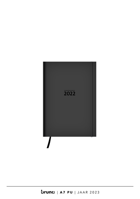 Agenda 2023 A7 Basis Plus Geb. Zwart 'Leather'