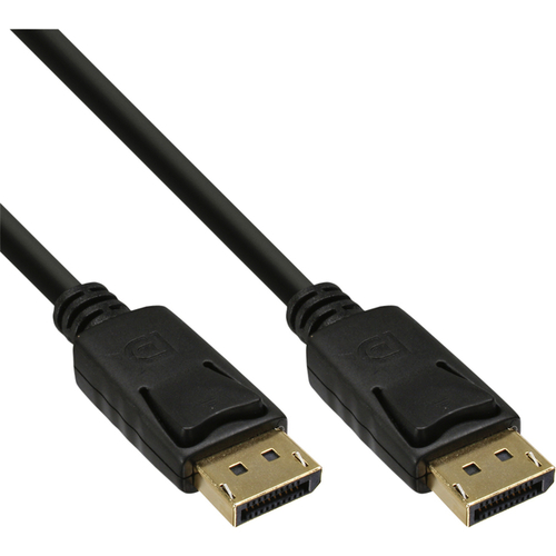 Kabel Inline Displayport 4K60HZ M/M 2 Meter Zwart