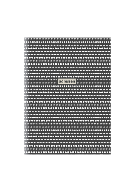 Adresboek A5 Clachique Zwart Wit Dots