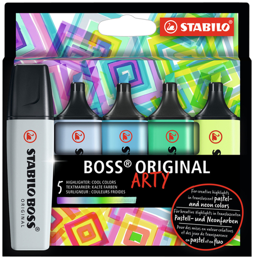 Markeerstift Stabilo Boss Original Arty Etui À 5 Cool Kleuren