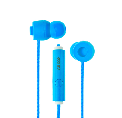 Oortelefoon Grixx In-Ear Met Mic. Blauw