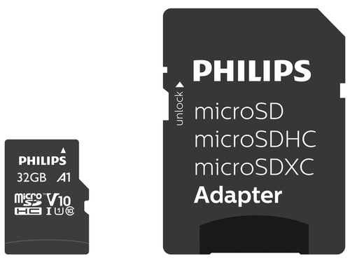 Micro SDHC Card Philips Class 10 Uhs-I U1 32GB