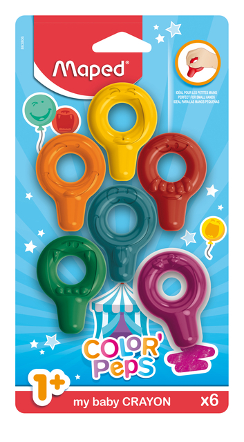 Waskrijt Maped Color'peps My First Set Á 6 Kleuren