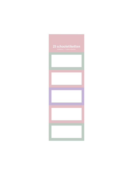 Schooletiketten Pastel Multicolour