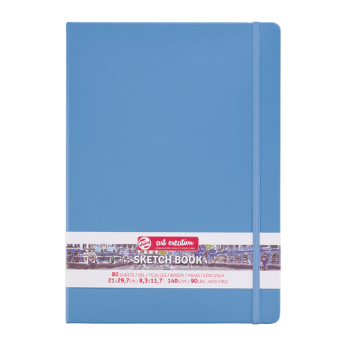 Schetsboek Talens Art Creation 80 Witte Vellen 140GR 210X300MM Blauw