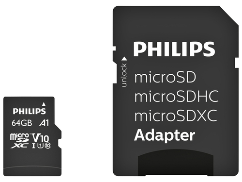 Geheugenkaart Philips Micro SDXC Class 10 Uhs-I U1 64GB