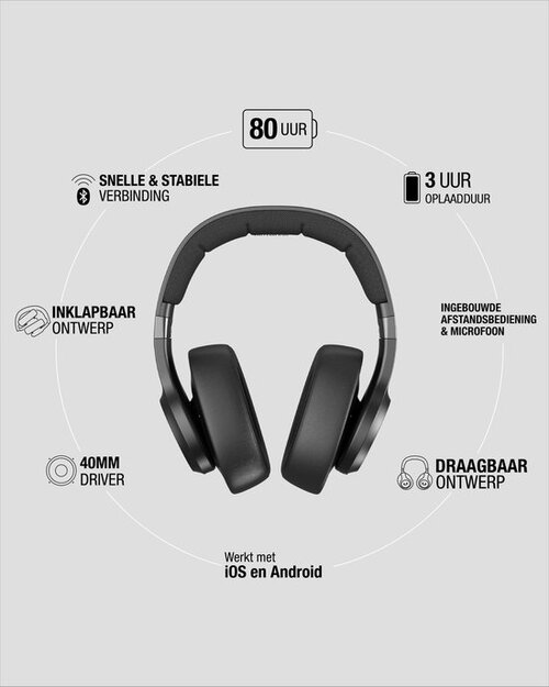 Clam 2-Wireless Over-Ear Headphones FNR-Storm Grey