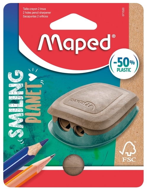 Puntenslijper Maped Smiling Planet 2-Gaats