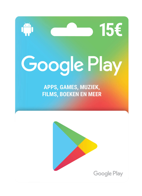 Cadeaukaart Google Play 15 Eur