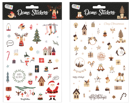 Kerst Epoxy Stickers 2 Assorti, Kantoorartikel, 1407226