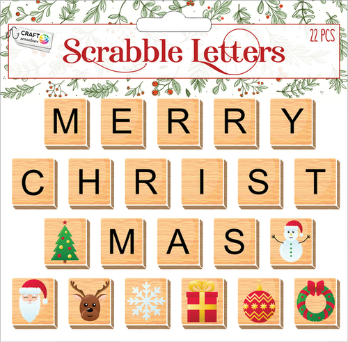 Kerst Houten Scrabble Letters