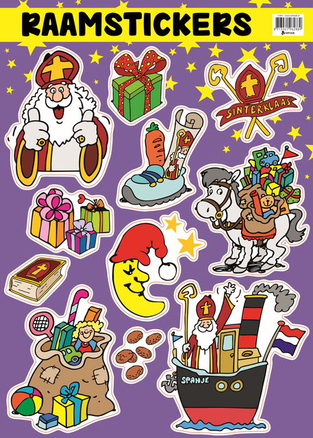 Raamstickers Sinterklaas 30X42CM