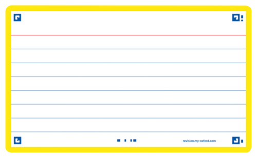 Flashcard Oxford 2.0 75X125MM 80Vel 250GR Lijn Geel