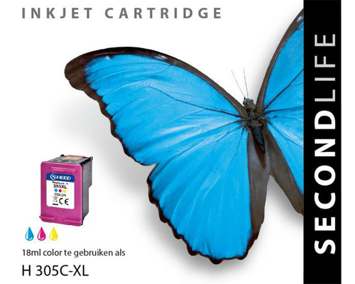 Cartridge Secondlife HP 305 XL Kleur Alternatief Voor HP 3Ym63Ae 305XL Kleur