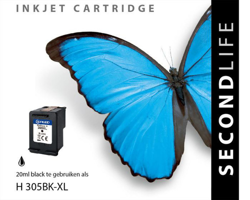 Cartridge Secondlife HP 305 XL Zwart Alternatief Voor HP 3Ym62Ae 305XL Zwart