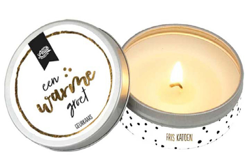 Geurkaars Warme Groet (Fris Katoen)