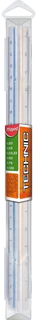 Schaalstok Maped Driehoekig 1:20/25/33,33/50/75/100